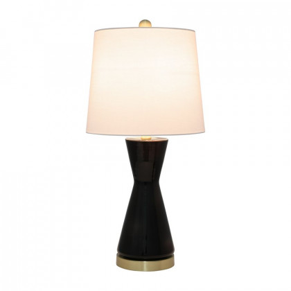 Sagebrook - Glass Concave Table Lamp in Black