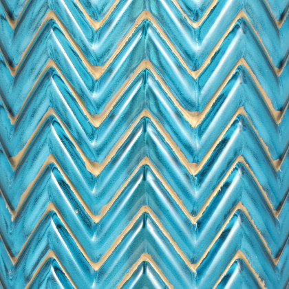 Sagebrook Glass Chevron Table Lamp - Blue