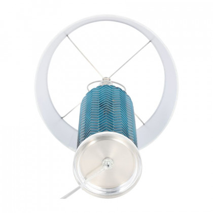 Sagebrook Glass Chevron Table Lamp - Blue