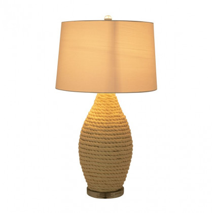 Sagebrook - Rattan Table Lamp in White