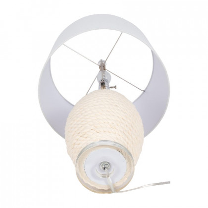 Sagebrook - Rattan Table Lamp in White