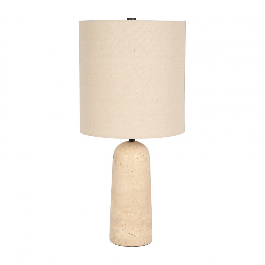 Sagebrook - 25" Travertine Pillar Table Lamp