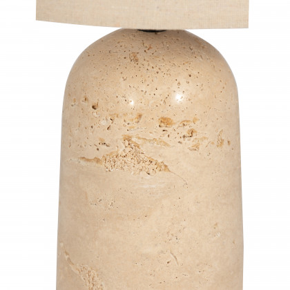 Sagebrook 25" Travertine Cylinder Table Lamp - Natural