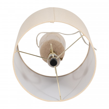 Sagebrook 25" Travertine Cylinder Table Lamp - Natural