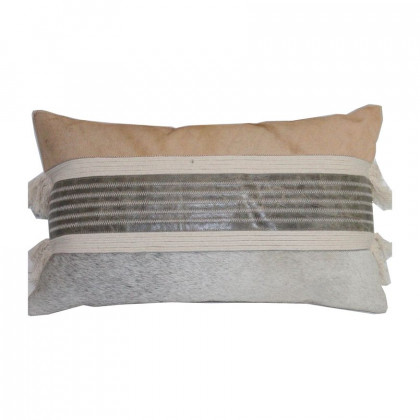 Sagebrook - 20"x20" Leather Cord Patchwork Decorative Pillow