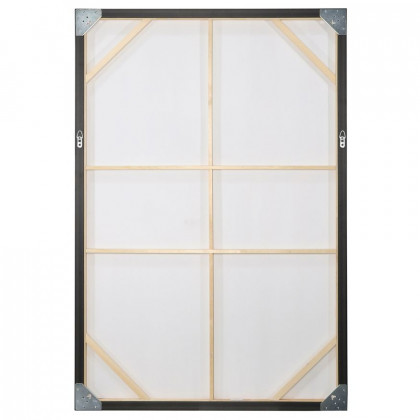 Sagebrook - Hand Painted Canvas Abstract Framed in Blue/Gold