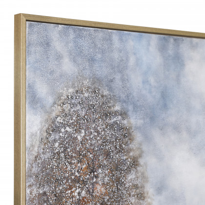 Sagebrook - 52"x62" Hand Painted Oil Canvas Forest in Multi-Color