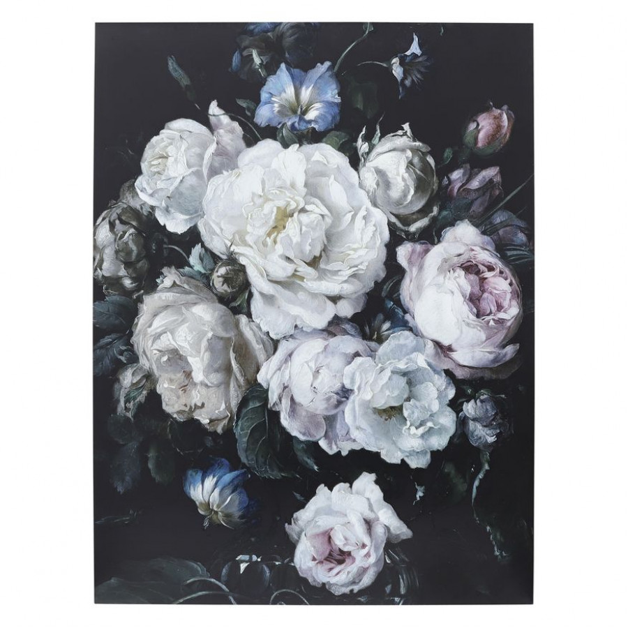 Sagebrook - Flowers Tempered 3d Glass Art in Multi