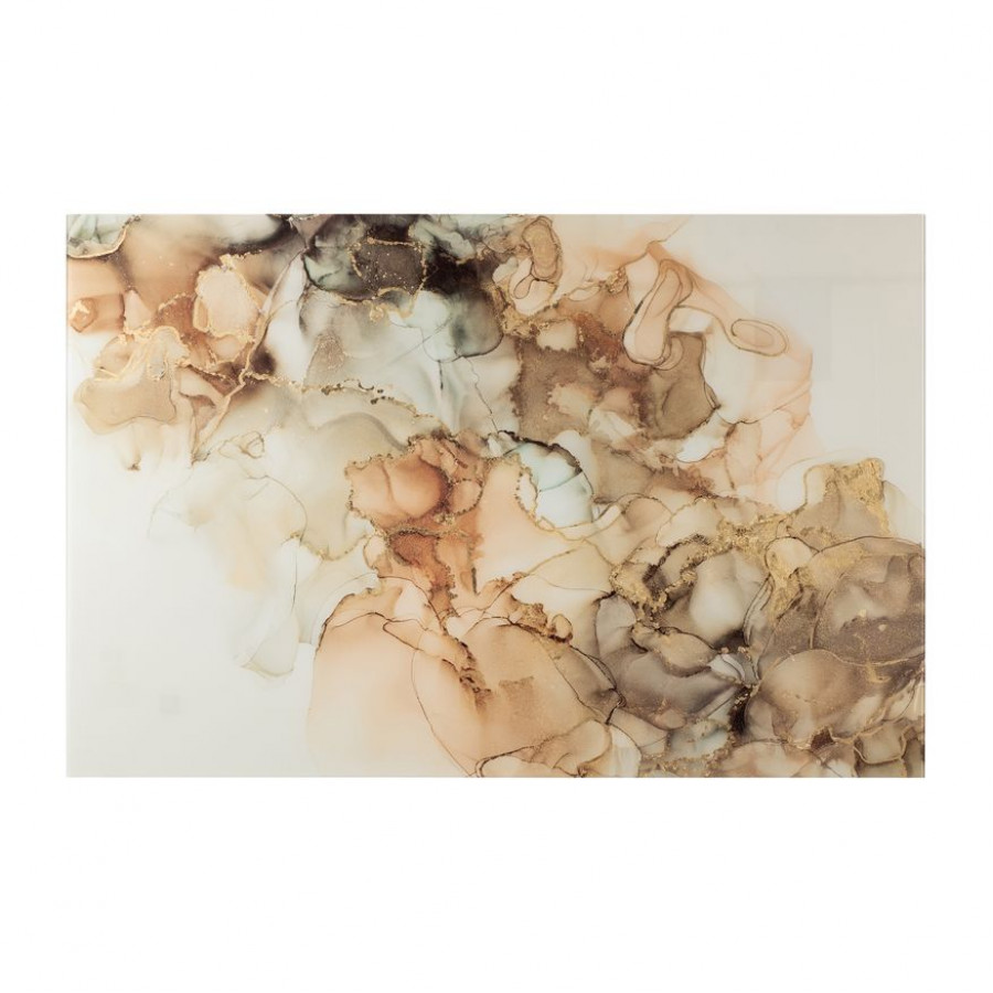 Sagebrook - Abstract Metallic Tempered Glass Art in Multi