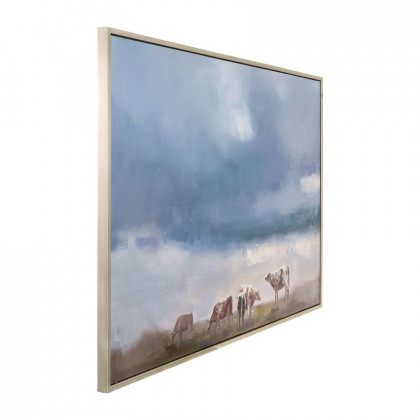 Sagebrook - Framed Hand Painted Farm Canvas in Multi