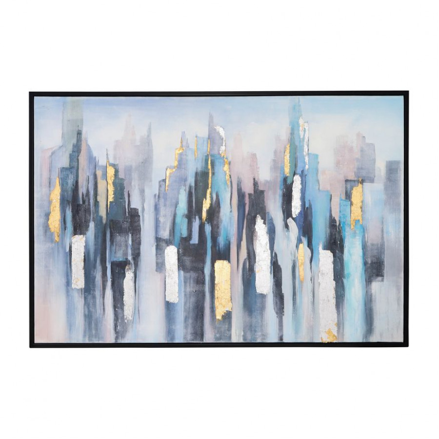 Sagebrook - Framed Hand Painted Abstract Canvas in Multi