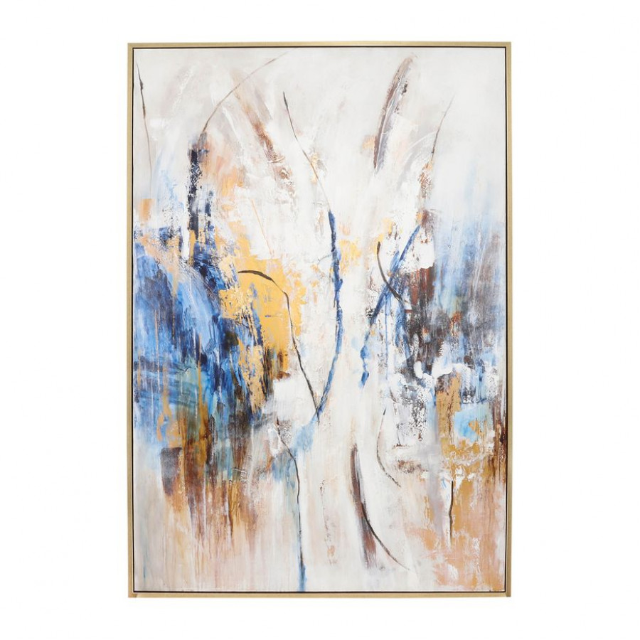 Sagebrook - Framed Hand Painted Abstract Canvas in Multi