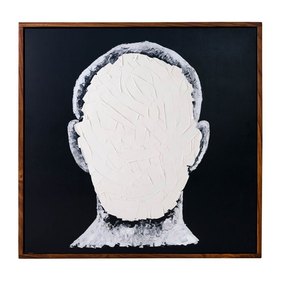 Sagebrook - Hand Painted Blank Face Man in Ivory/Black