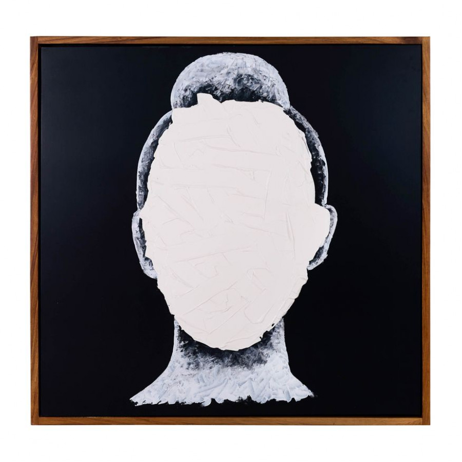 Sagebrook - Hand Painted Blank Face Woman in Ivory/Black