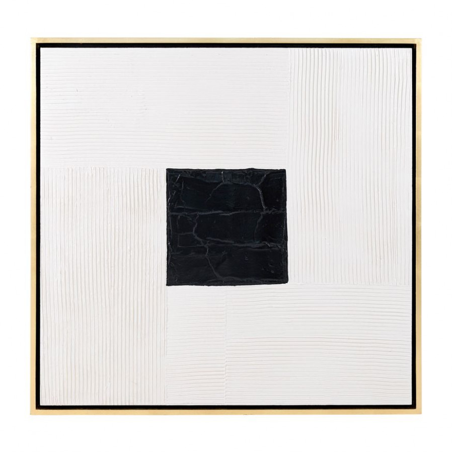 Sagebrook - Hand Painted Accidental Poem in Black/ivory