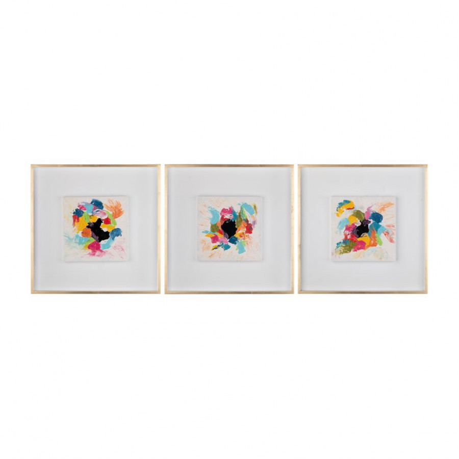Sagebrook - Hand Painted Multi-Colorful Abstract (Set Of 3)