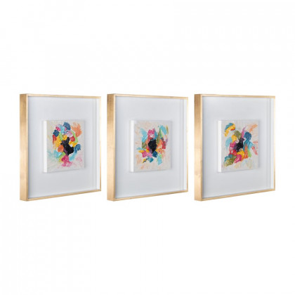 Sagebrook - Hand Painted Multi-Colorful Abstract (Set Of 3)