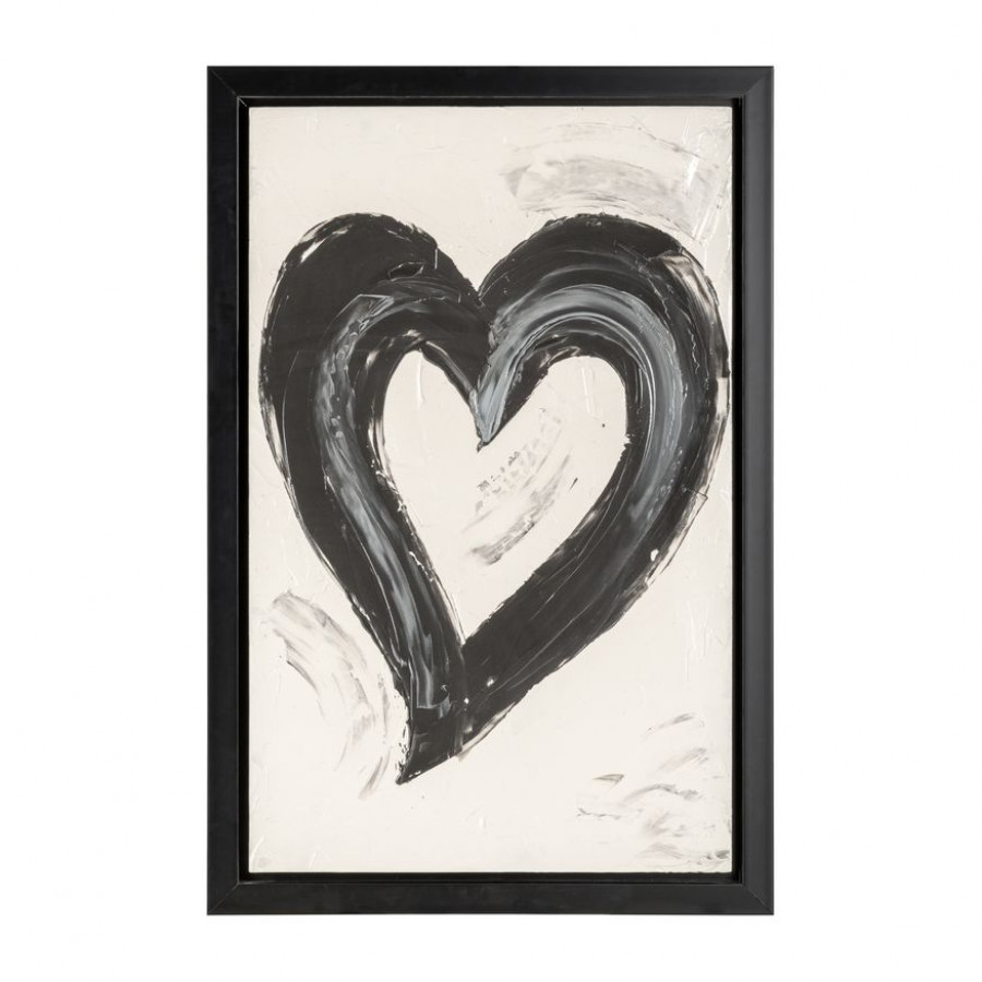 Sagebrook - Hand Painted Black Heart