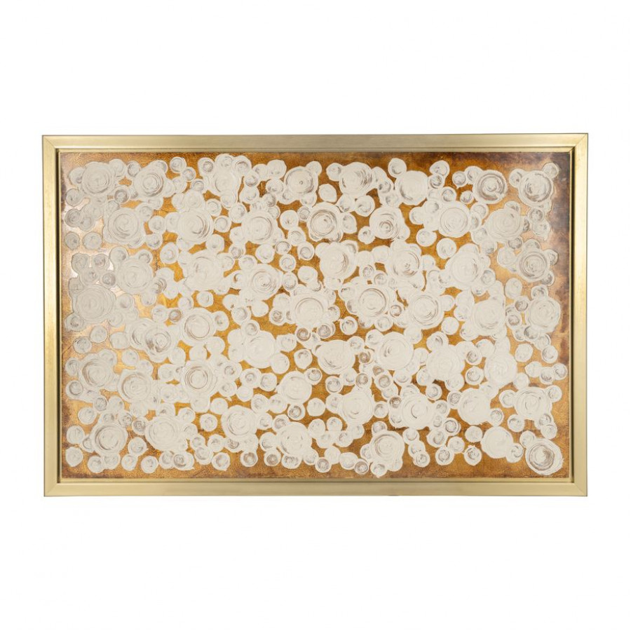 Sagebrook - Hand Painted Clustered Circles in White/Gold