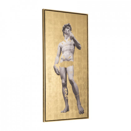 Sagebrook - Hand Painted David In Gold in White