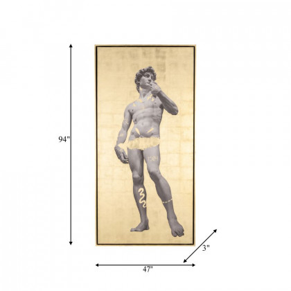 Sagebrook - Hand Painted David In Gold in White