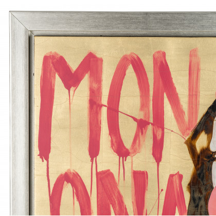 Sagebrook - 47"x47" Hand Painted Bubble Gum Mona Lisa in Brown/Pink