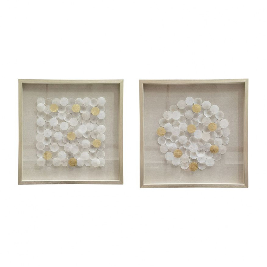 Sagebrook - Capiz Shadow Box (Set Of 2) in Multi
