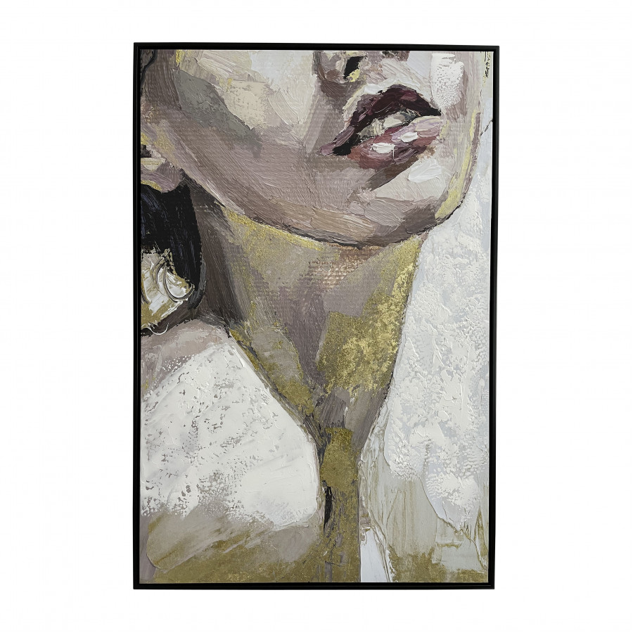 Sagebrook - 32"x48" Framed Hand Painted Gold Leaf Portrait