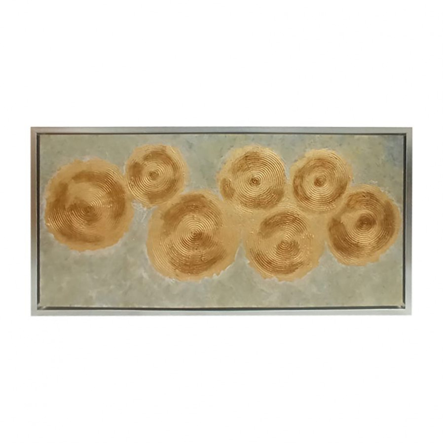 Sagebrook - Hand Painted Golden Foil Rings in Gold/Ivory