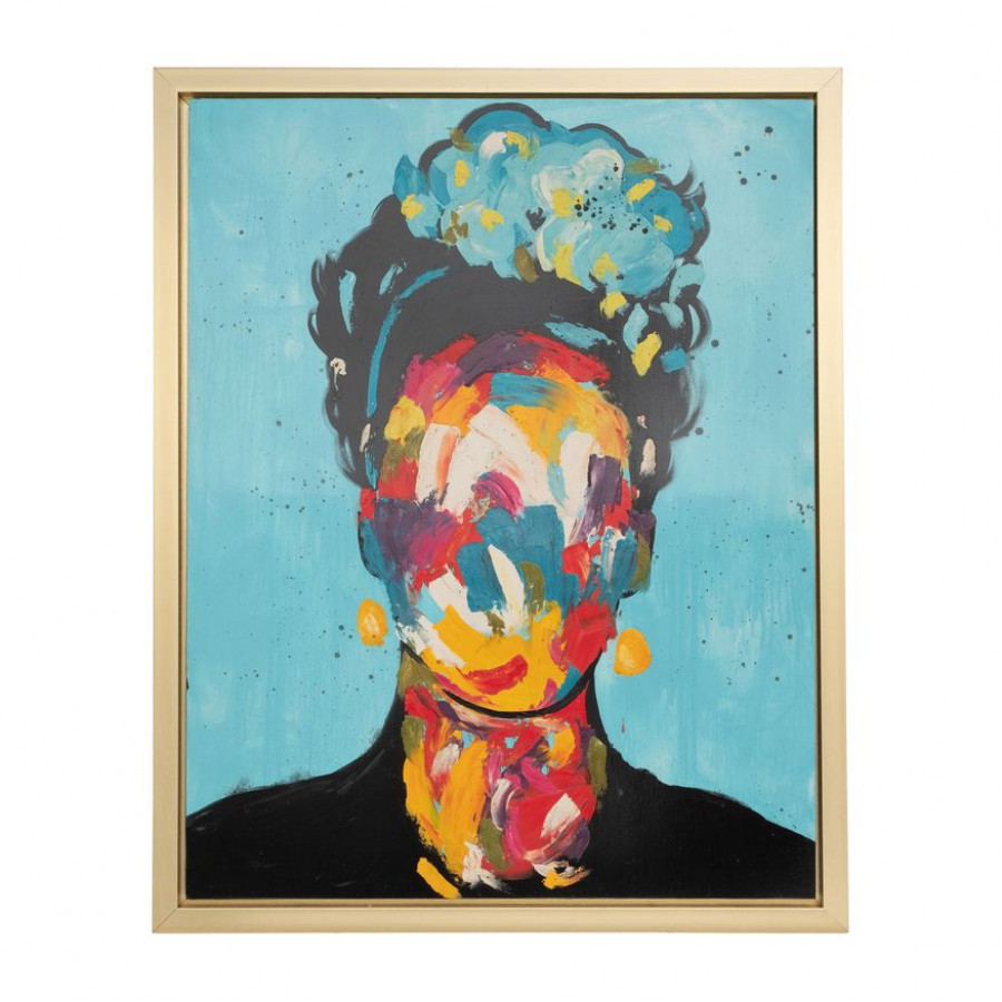 Sagebrook - Hand Painted Colorful Frida in Multi