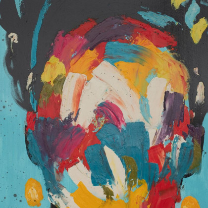 Sagebrook - Hand Painted Colorful Frida in Multi