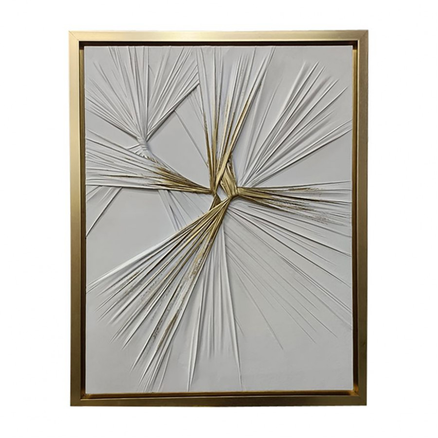 Sagebrook - Hand Painted Twist in White/Gold