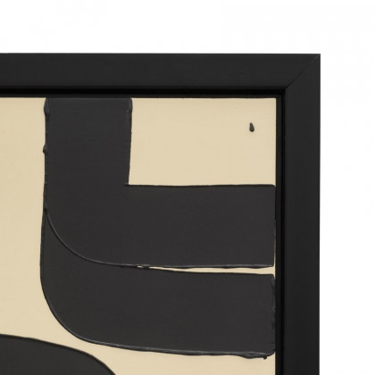 Sagebrook - Hand Painted Curvy-Cross Roads in Ivory/Black