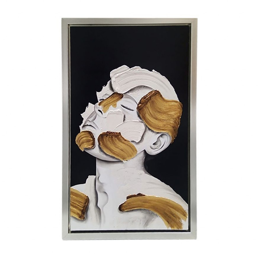 Sagebrook Hand Painted Deep Thought - White/Gold