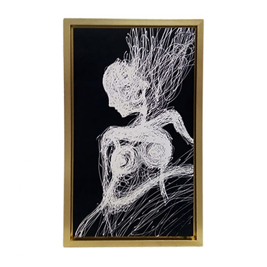 Sagebrook - Hand Painted Woman Soul in White/Black