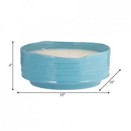 Sagebrook 10" 67 Oz Citronella Candle Planter - Sky