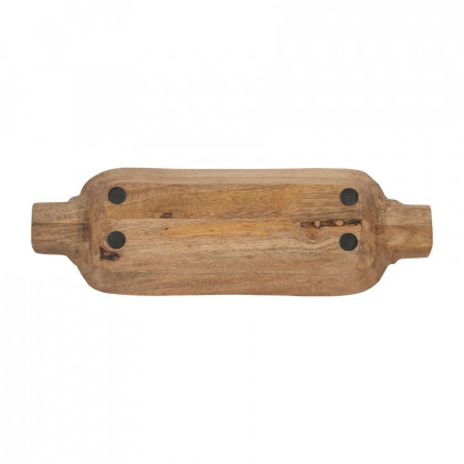 Sagebrook 14" 15 Oz Vanilla Wood Tray Candle - Natural