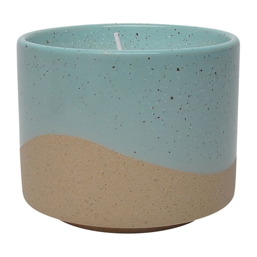 Sagebrook 5" 15 Oz Wave Citro Candle - Aqua