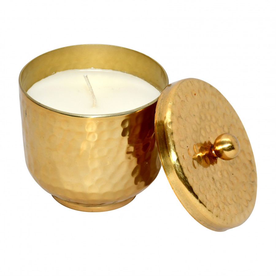 Sagebrook - 4" 16 Oz Frasier Fir Metal Lid Candle in Gold