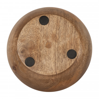 Sagebrook 6" 10 Oz Vanilla Modern Wood Bowl Candle - Natural