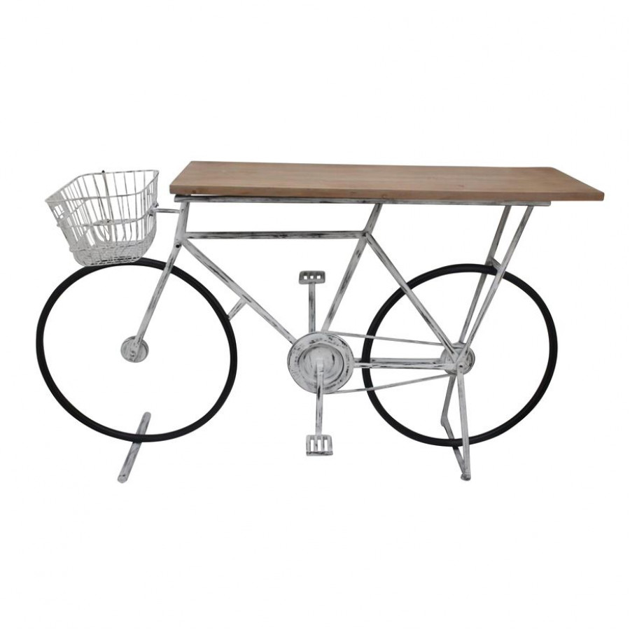 Sagebrook Bicycle Console Table - White