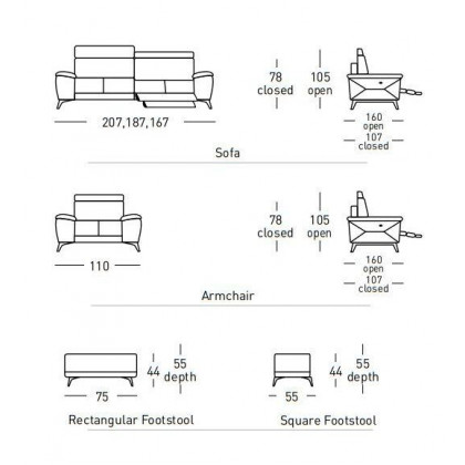 Satis Glide Sofa 187