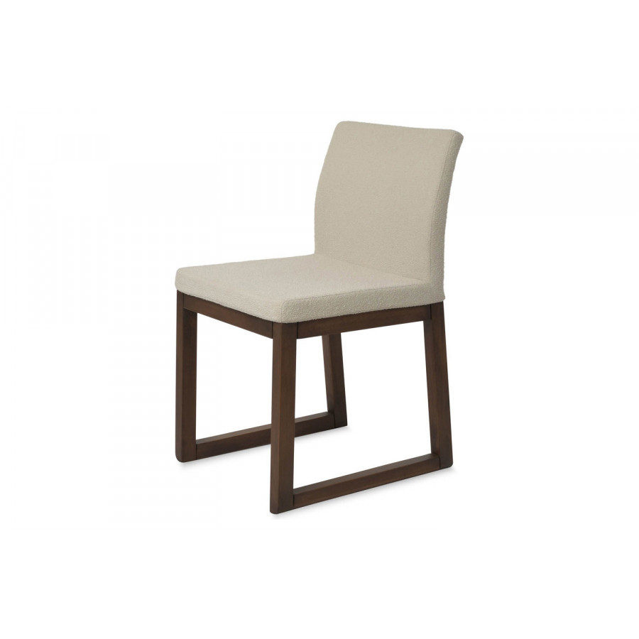 SohoConcept Aria Sled Wood Dining Chair - Beech Walnut Base