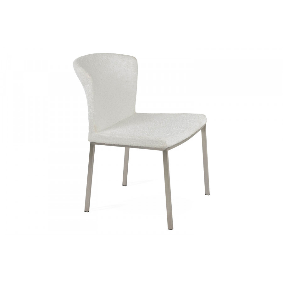 SohoConcept Capri Metal Dining Chair HB - Chrome Solid Steel Base