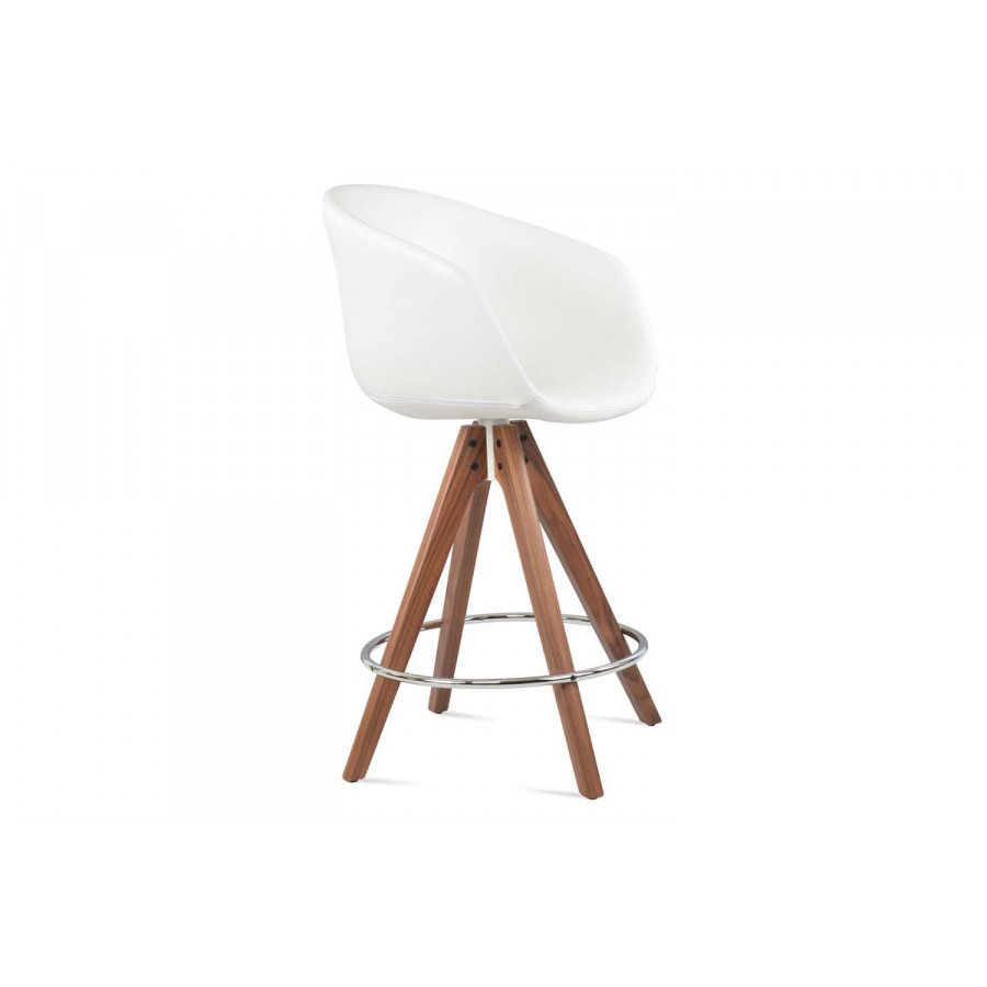 SohoConcept Tribeca Pyramid MW Stool Bar - Walnut Venner Base