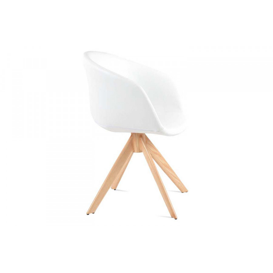 SohoConcept Tribeca Sword Dining Armchair - Natural Veneer Base