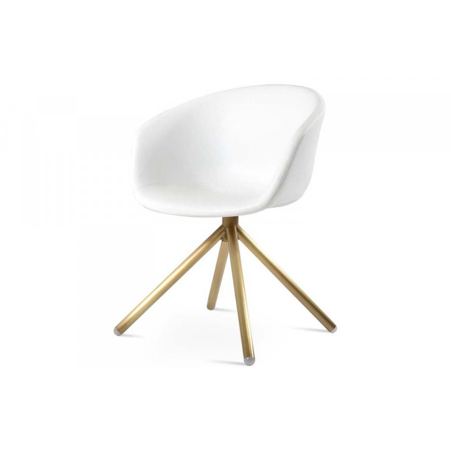 SohoConcept Tribeca Stick Swivel Armchair - Gold Base