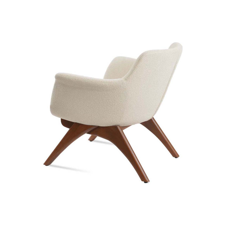 SohoConcept Bottega X-Wood Lounge Chair - Beech Walnut Base