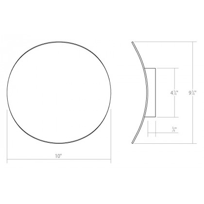 Sonneman Malibu Discs LED Sconce - Dove Gray, 10"
