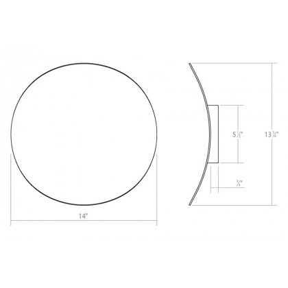 Sonneman Malibu Discs LED Sconce - Dove Gray, 14"